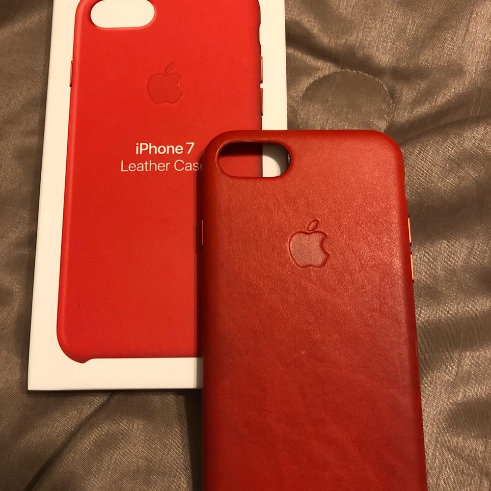 iPhone 7 Apple brand Product Red case like new.